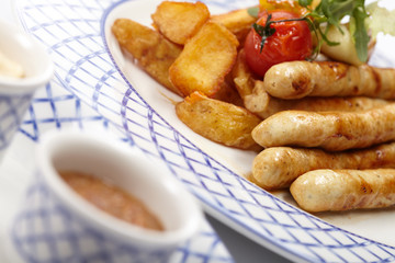 sausages and potatoes