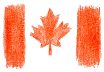 Deurstickers Canadian flag © vladstar