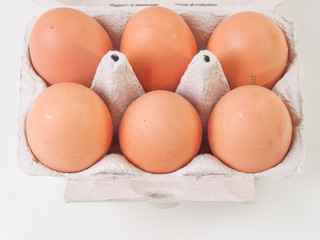 Eggs in carton box