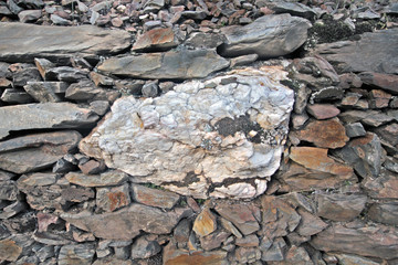 Guijarro en pared