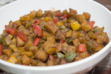Mixed cooked vegetables
