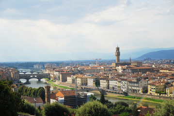 Florence, aerial view from Michelangelo square.