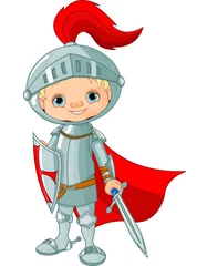 Deurstickers Superhelden Middeleeuwse ridder
