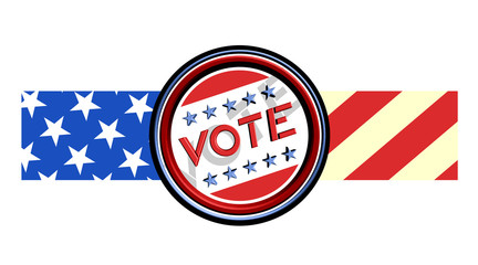 Vote american ribbon