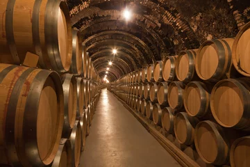 Gordijnen Wijnvaten in de kelder © A.B.G.