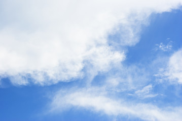white clouds in blue sky.
