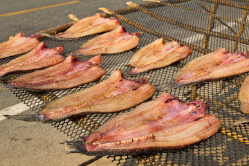 Dried fish to be sold in the market