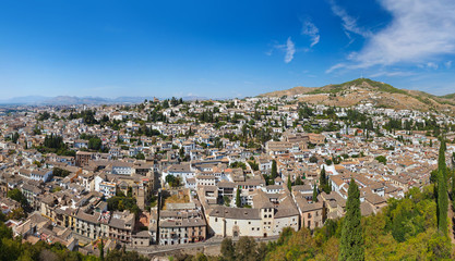 Fototapeta na wymiar Panorama Granada Hiszpania
