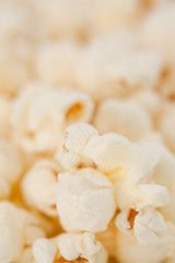 Close up on blurred pop corn