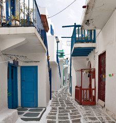 Typical street of Mykonos