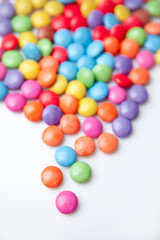 Fototapeta na wymiar Multicolored chocolate candies