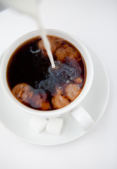 Milk and coffee