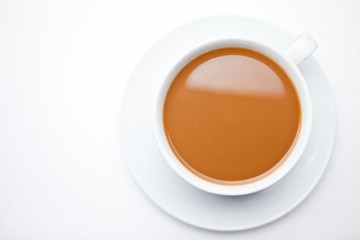 Cup of coffee with milk
