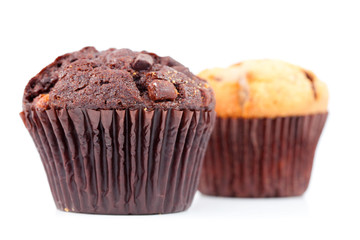 Fresh baked muffins side by side