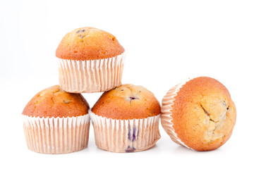 Muffins piled up together