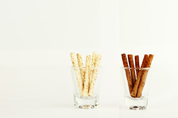 snack on white background