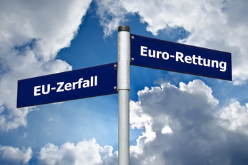 Schild Euro Rettung