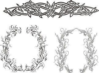 Two wreaths and a vignette