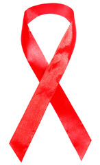symbol red aids ribbon isolated on white background