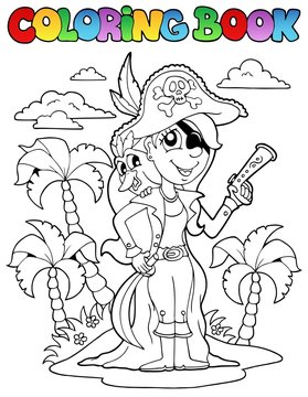 Coloring book with pirate topic 9