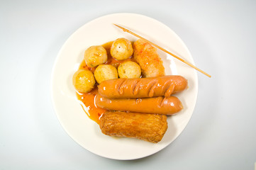 meat ball and hotdog fry