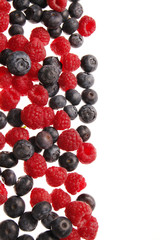 himbeeren und heidelbeeren