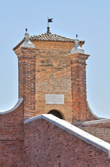 Trepponti bridge. Comacchio. Emilia-Romagna. Italy.