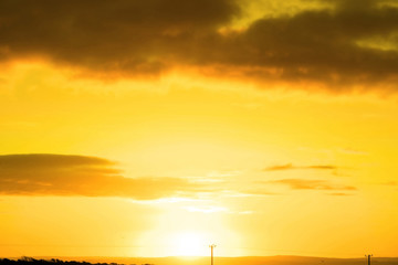 sunset over irish horizon