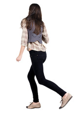girl walking on the motion move