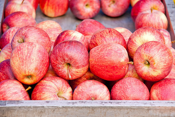 Pile of apples in a market