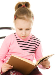 Little girl with a book