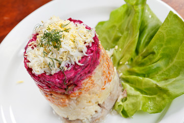 Russian herring salad