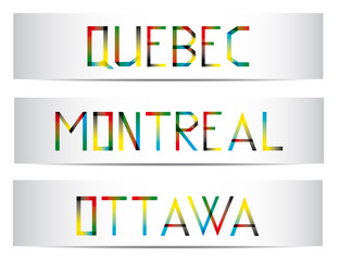 Bannières Québec-Montréal-Ottawa