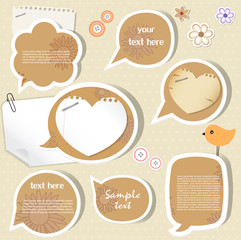 Speech bubbles & scrapbook elements