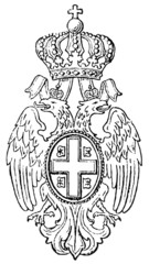 Fototapeta premium Order of the White Eagle (Serbia, 1882)