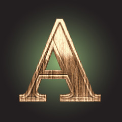 Vector wooden figure