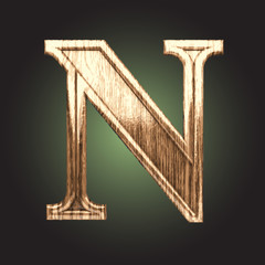 Vector wooden figure