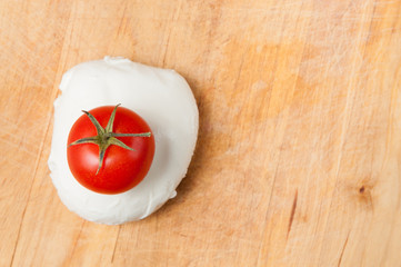 Tomato and mozzarella cheese