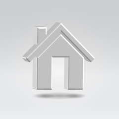 Metallic house  icon