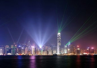 Fototapeta na wymiar Symphomy światła wystawie w Hong Kongu