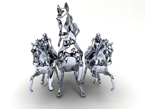 cavalli metallo cromato acciaio