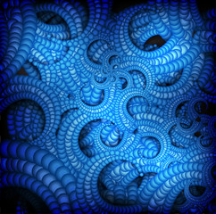 Vector abstract water and circle. blue bubbles
