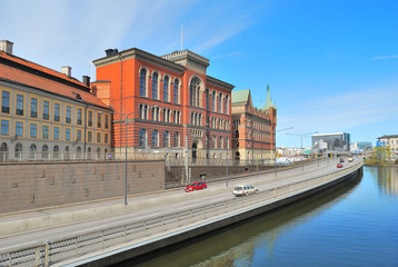 Fototapeta na wymiar Stockholm. Riddarholmen Island embankment