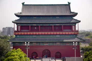 Foto op Plexiglas Red Drum Tower Beijing China © Bill Perry