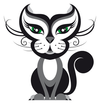 Vector image of a cat