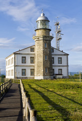 Beautiful lighthouse in Asturias in northern Spain Bay of Biscay