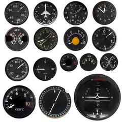 Aircraft instruments isolated, set - 41392080