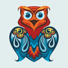 Vector illustration of an owl
