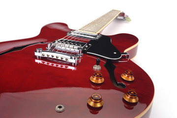 E-Gitarre, Semiakustik, Cherry Red