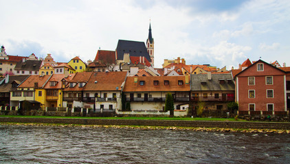 Spring view of Cesky Krumlov. Czech republic